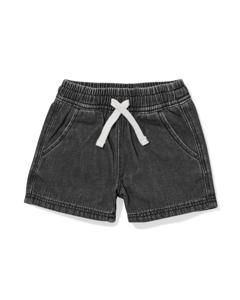 HEMA Baby Korte Broek Denim Donkergrijs (donkergrijs)