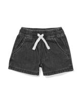 HEMA Baby Korte Broek Denim Donkergrijs (donkergrijs)