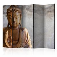 Vouwscherm - Boeddha 225x172cm , gemonteerd geleverd (kamerscherm) dubbelzijdig geprint - thumbnail