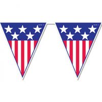 Vlaggenlijn - Amerika/USA - 4 meter - feest decoratie   -