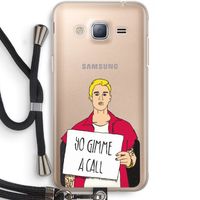 Gimme a call: Samsung Galaxy J3 (2016) Transparant Hoesje met koord