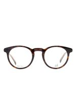 Dunhill lunettes de vue rondes à effet écailles de tortue - Marron