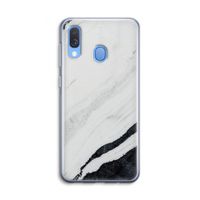 Elegante marmer: Samsung Galaxy A40 Transparant Hoesje