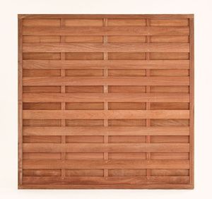Schutting hardhout recht met kader 180x180cm