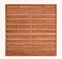 Schutting hardhout recht met kader 180x180cm