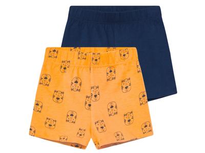 lupilu 2 baby broekjes (Marineblauw-oranje, 62/68)