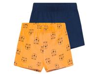 lupilu 2 baby broekjes (Marineblauw-oranje, 74/80)