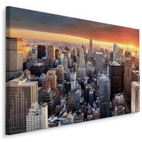 Schilderij - Overzicht over New York , Wanddecoratie , Premium print - thumbnail