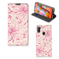 Samsung Galaxy M11 | A11 Smart Cover Pink Flowers