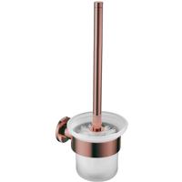Stijlvolle Toiletborstelhouder met Borstel - Geborsteld Koper - PVD Coating