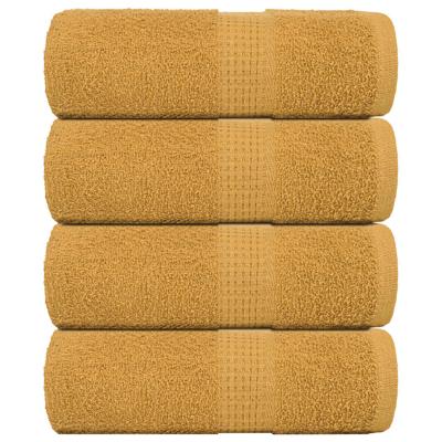 VidaXL Gastendoekjes 4 st 30x50 cm 360 g/m² 100% katoen goudkleurig