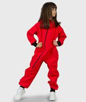 Waterproof Softshell Overall Comfy Fire Red Jumpsuit