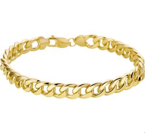 Armband Zilgold Geslepen Gourmet geelgoud met zilveren kern 8 mm