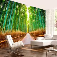 Zelfklevend fotobehang -  Bos van Bamboe  , Premium Print - thumbnail