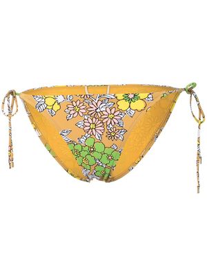 Tory Burch bas de bikini à fleurs - Marron