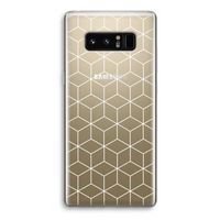Zwart-witte kubussen: Samsung Galaxy Note 8 Transparant Hoesje