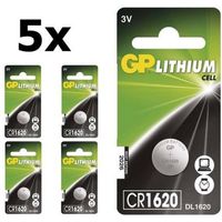 5 Stuks GP CR1620 3v lithium knoopcelbatterij - thumbnail