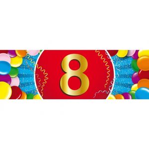 Leeftijdversiering 8 jaar sticker