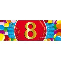 Leeftijdversiering 8 jaar sticker