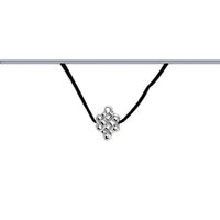 Hanger Eindeloze Knoop met Suede Koord Zwart