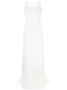 Jenny Packham robe courte Ida plissée à ornements - Blanc