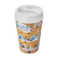Koziol - Dubbelwandige Koffiebeker met Deksel, 0.4 L, Organic, Winter Wonderland - Koziol Iso To Go