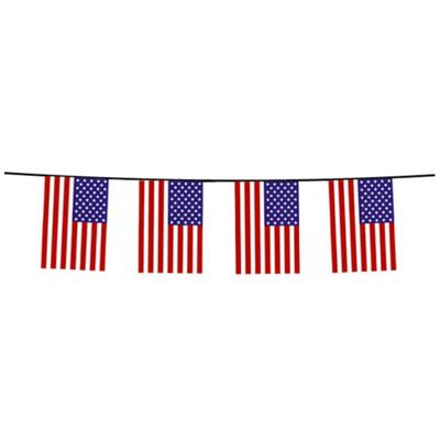 Land Amerika/USA vlaggetjes - slinger/vlaggenlijn - 4.50 meter - versiering