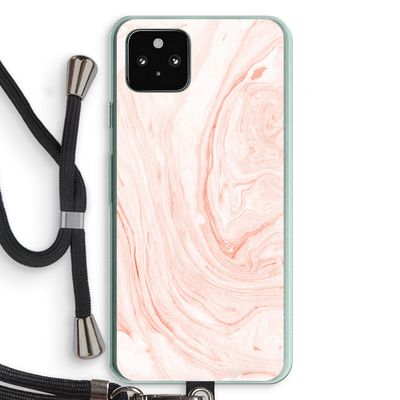 Peach bath: Pixel 5a 5G Transparant Hoesje met koord