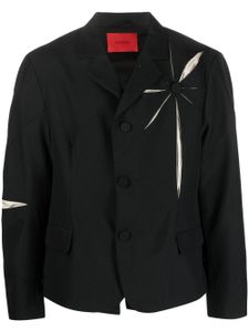 KUSIKOHC blazer boutonné à fleurs - Noir