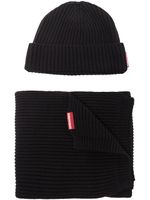 DSQUARED2 ensemble bonnet et gants en maille - Noir