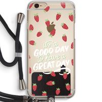 Don't forget to have a great day: iPhone 6 / 6S Transparant Hoesje met koord