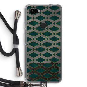 Moroccan tiles: Pixel 3a Transparant Hoesje met koord
