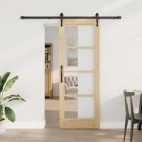 Schuifdeur met Hardware Set 73,5x198,5 cm van Massief Houten Grenen