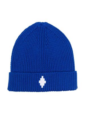 Marcelo Burlon County Of Milan Kids bonnet à logo brodé - Bleu