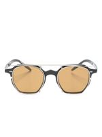 Oliver Peoples lunettes de vue G. Ponti-5 à clip solaire - Marron