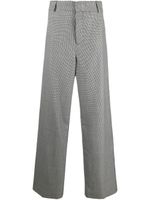 Nanushka pantalon à motif pied-de-poule - Noir