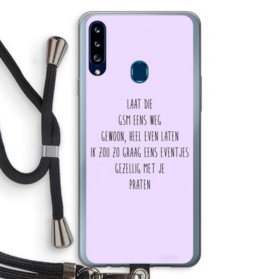 GSM: Samsung Galaxy A20s Transparant Hoesje met koord