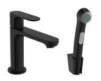 Hansgrohe Rebris S wastafelkraan met handdouche en doucheslang 160cm zwart mat