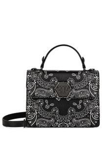 Philipp Plein sac porté épaule Superheroine à motif cachemire - Noir