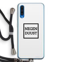 Negenduust vierkant: Samsung Galaxy A50 Transparant Hoesje met koord
