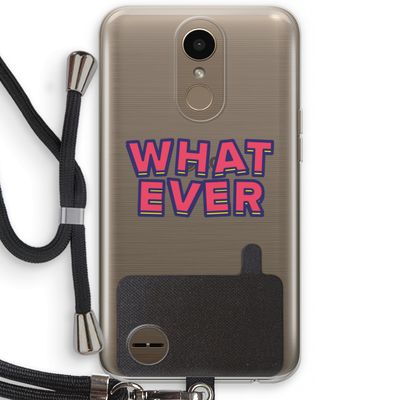 Whatever: LG K10 (2017) Transparant Hoesje met koord