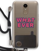 Whatever: LG K10 (2017) Transparant Hoesje met koord