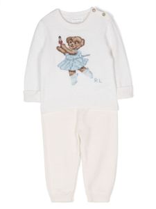 POLO RALPH LAUREN KIDS ensemble pantalon-sweat en intarsia - Tons neutres