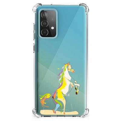 Samsung Galaxy A52 4G/5G Stevig | Bumper Hoesje | Horse Color Samsung Galaxy A52 4G/5G Stevig | Bumper Hoesje | Horse Color