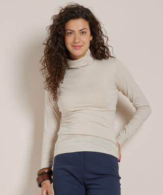 basic top lange mouw met col