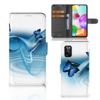 Samsung Galaxy A41 | Telefoonhoesje | Met pasjeshouder | Vlinders