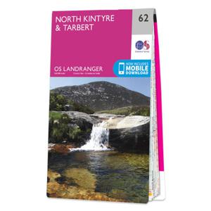 Wandelkaart - Topografische kaart 062 Landranger North Kintyre & Tarbe