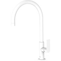 Wastafelkraan Tres Loft | Opbouw | Draaibare uitloop | Mengkraan | Hoog model | 1-hendel | Rond | Wit mat