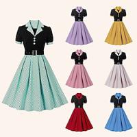 retro vintage jaren 50 jurk a-lijn jurk swingjurk dames turndown date jurk Lightinthebox