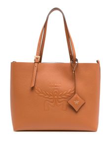 MCM sac Himmel médium en cuir à logo embossé - Marron